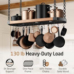 KES 48 Inch Large Hanging Pot Rack Ceiling Mount with 130lb High-Capacity - Image 2