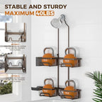 REINHARDT Split Shower Caddy Hanging for Handheld Showerheads, Bronze - Image 4