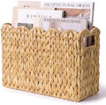 Magazine Holder with Handle, Handwoven Magazine Basket by Unknown