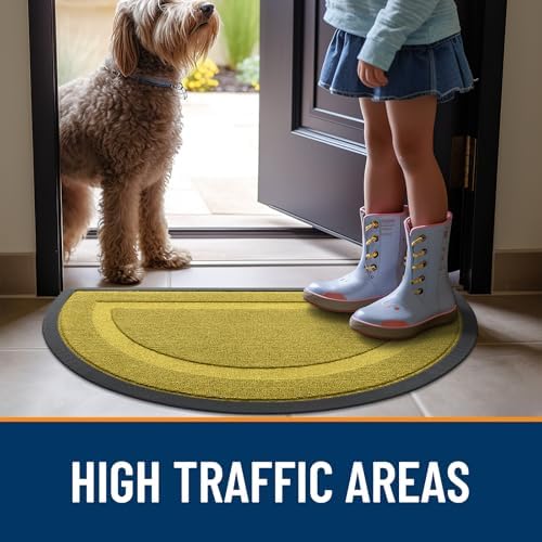 OLANLY Half Circle Front Door Mat Outside 59x34 All-Season Rubber Doormat - Image 6