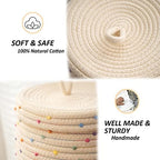 2pcs Small Basket, Cute Basket with Lid & Decorative Bin for Storage - Image 2
