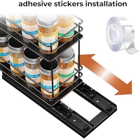Mystozer Pull Out Spice Rack Organizer for Cabinet, Slide Out Spice Racks - Image 5