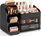 Booklov Large Makeup Organizer for Vanity Countertop, Black by Booklov