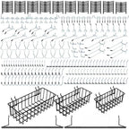 310PCS Pegboard Accessories Organizer Kit, Peg Board Baskets and Paper Towel Holder for 1/8 and 1/4 inch Pegboard Hooks Assortment,Metal Hooks for Hanging Storage (Basket Set) by Daanxw