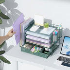 gianotter 5-Tier Desk Organizer with Drawers and File Holders - Image 3