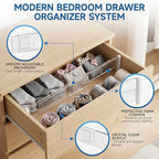 LETGO 8 Pack Drawer Dividers 6" High - Tall Acrylic Drawer Divider for Clothes, 12.3-18" Adjustable Dresser Deep Drawer Dividers,Expandable Dresser Separators for Kitchen Office Baby Clothing (8) - Image 6
