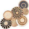 CroBlissful 7 Pcs Boho Wall Baskets Woven Seagrass Round, Classic by CroBlissful