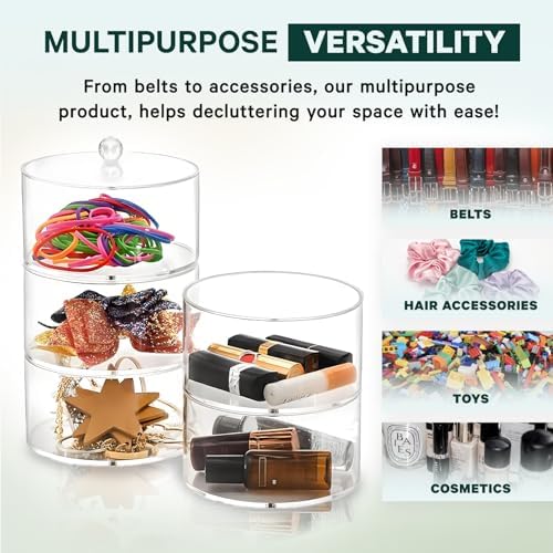 Acrylic Belt Organizer, 4-Layer Transparent Closet Accessories Organizer for Jewelry, Watches, Bracelets, Rings, Cosmetics - Image 6