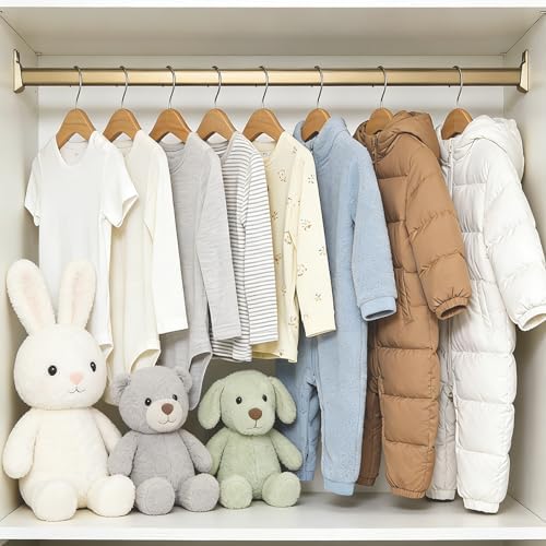 Baby Wooden Hangers 20 Pack,9.45 Inch Natural Wood Toddlers Hangers,Infant & Toddler Clothes Hangers, Small Children Kids Hanger with 360°Swivel Hook - Image 2