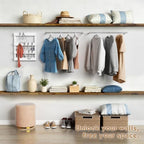 48 Inch Long Floating Shelves, Rustic Brown Wall Shelf for Living Room - Image 6