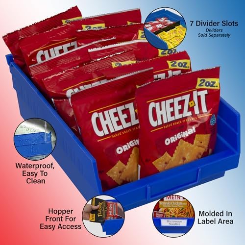 Akro-Mils 30150 Heavy Duty Plastic Shelf Bins, 12"x 8"x 4", Red, 12-Pack - Image 4