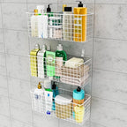 Joben Oligey 3 Set [Extra Large] Hanging Wall Wire Baskets, Farmhouse Food Storage Kitchen Pantry Laundry Closet Garage RV, White - Image 4