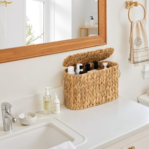 StorageWorks Toilet Paper Storage with Lid, Toilet Paper Storage Holder - Image 6
