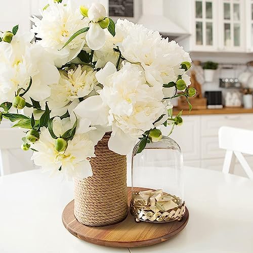 Acacia Wood Lazy Susan Wood Turntable Tray Cabinet Organizer, 16" - Image 7