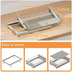 Under Sink Organizer, 2 Packs Under Sink Organizers and Storage, Slide Out Pull Out Cabinet Organizer Shelf with Metal Drawers for Kitchen Bathroom Pantry, Gray - Image 4
