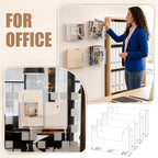 Ripeng 4 Pack Acrylic Brochure Holder Wall Mount, 11.5 x 8 Inch - Image 4