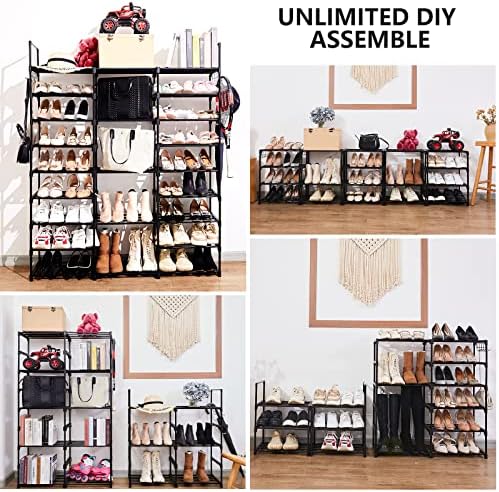 Mavivegue 9-Tier Metal Shoe Rack - Holds 50-55 Pairs, Tall Storage Shelf for Shoes, Boots, Entryway, Closet, Garage - Image 5