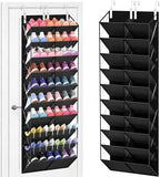 Over the Door Shoe Organizer, 10-Tier Shoe Rack for Door, Black by Unknown