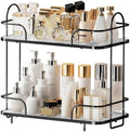 2 Tier Corner Bathroom Counter Organizer, Cosmetic Skincare Organizer, Bathroom Countertop Perfume Tray Vanity Organizer, Kitchen Spice Corner Storage Shelf by Seoneiro