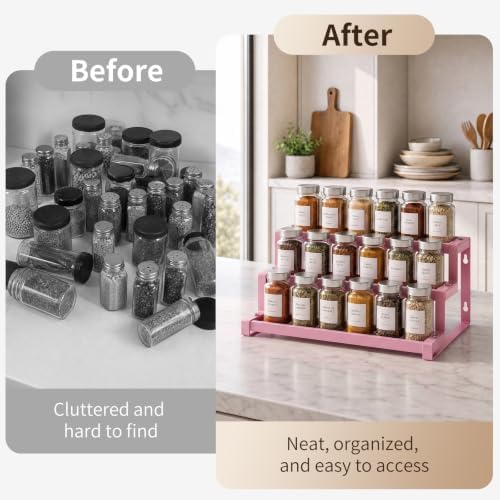 Expandable Spice Rack Organizer for Cabinet, Supports 17.6 lbs Per Tier - Image 5