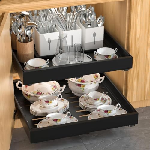 DEKAVA 4 Pack Expandable Pull Out Cabinet Organizer - Image 4