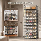 Shoe Rack, 10 Tier Shoe Storage Organizer,Fit 30-35 Pairs Shoes,Metal Tall Shoe Shelf for Closet,Entryway, Hallway,Garage,Bedroom,Cloakroom - Image 5