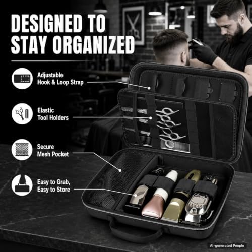 Boobowl Hard Case for Hair Clippers, Barber Tool Organizer for Home&Travel - Image 4