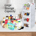 Skywin Stackable Storage Bins Open Front for Pantry Storage, 4 Pack - White - Image 2