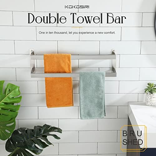 KOKOSIRI Bath Towel Bars Bathroom 2-Tiers Ladder Towel Rails 24-Inch Towel Holders Wall Mounted Towels Shelves Rack Brushed Stainless Steel, B5008BR-L24 - Image 3