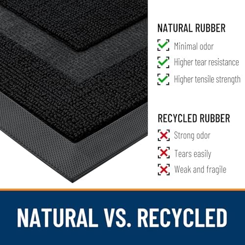 OLANLY Front Door Mat Outside 47x23, All-Season Heavy-Duty Rubber Doormat - Image 3