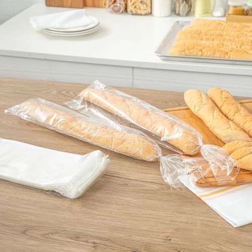 Restaurantware Clear Plastic Bread Bag, 28 x 6 In, 250 Pack - Image 3