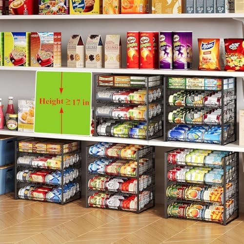 JKsmart 4-Tier Can Rack Organizer for Pantry, Adjustable Can Storage Holder for Various Ounces of Canned food Soda Drinks, Can Dispenser Holds Up to 48 Cans for Cupboard Cabinet - Image 2