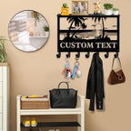 Dyoart Custom Beach Theme Key Holder Wall Mount with Shelf, Home Decor Gift - Image 2