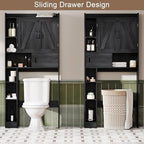 ChooChoo Over The Toilet Storage Cabinet with Sliding Door - Image 6