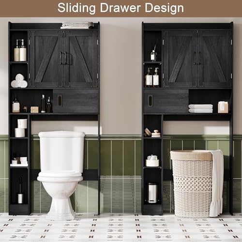 ChooChoo Over The Toilet Storage Cabinet with Sliding Door - Image 6