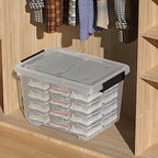 4-Pack 35 Quart Plastic Storage Bin with Secure Lid and Wheels - Image 5