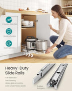 SONGMICS Pull Out Cabinet Organizer 14.6" W x 21.3" D, Easy Pull-Out - Image 5