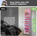 10 - Pocket Over - the - Door Hanging Shoe Organizers & Rack, Made of Sturdy 600D Oxford + Non - Woven Fabric, Space - Saving Storage for Shoes, Boots & More (Pink) - Image 6