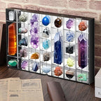 Cinnvoice Rock Display Case 35 Grids,Black Border,Square - Image 5