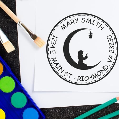 Custom Pre-Inked Crescent Prayers Return Address Stamp - Personalized Mail Stamper for Muslim Families, Custom Made Mail Stamper, Ideal for Eid & Ramadan Greetings, 1-5/8 Size, Easy to Use - Image 6