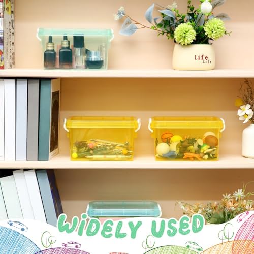 Wenqik 6 Pack Colorful Plastic Storage Bins with Lids, Cute Color - Image 5