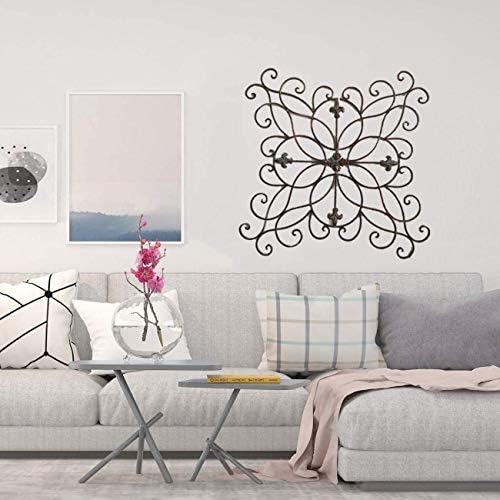 Yamfurga Antique Scrolled Wall Art Decor, Metal Wall Decoration, Wall Sculpture, 22" x 22" Inches - Image 5