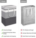 HomeHacks 2 Pack Laundry Baskets, Laundry Hampers Bags (Grey+Pink 75L) - Image 4