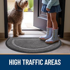 OLANLY Half Circle Front Door Mat Outside 59x34 All-Season Rubber Doormat - Image 7