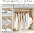 Homsorout Closet Organizers and Storage Bins - 4 Pack Collapsible Divided Trapezoidal Cube Storage Bins Baskets with Orange Handle for Organizing Clothes Blankets, Toys, Books, Towels(Ant Gray) - Image 6