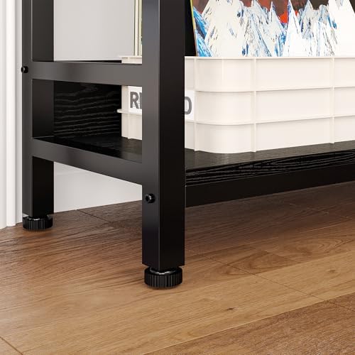 IRONCK Corner Bookshelf 6 Tiers, Industrial Corner Bookcase with Baffles Etagere, L Shaped Bookshelves with Metal Frame, Corner Shelf Storage Rack for Living Room Home Office - Image 4
