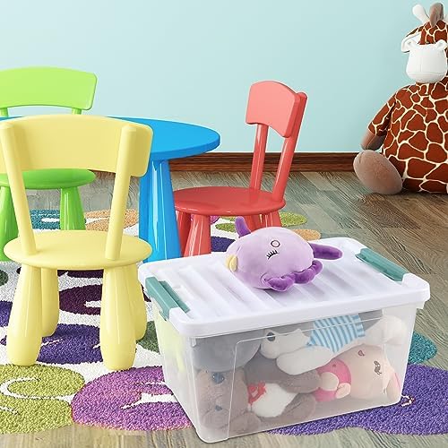 Quickquick 36 Quart Latch Clear Storage Tote, Plastic Storage Bin with Latching Lid, 6 Packs - Image 4