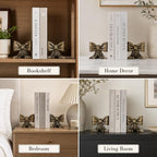 Bookends Decorative Holder Shelves Set of 2 Heavy Vintage Book Stoopers - Image 6