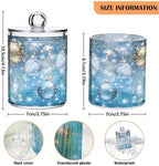 MNSRUU 4 Pack Qtip Holder Organizer Dispenser Christmas Bell Ornaments Bathroom Storage Canister Cotton Ball Holder Bathroom Containers for Cotton Swabs/Pads/Floss - Image 5