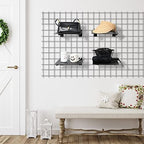 Blulu 20 Pcs 12" Gridwall Knife Shelf Bracket with Lip Metal Wire Gridwall Brackets Hooks Grid Wall Panels Hanger Heavy Duty Shelf Grid Wall Accessories for Home Business Boutique Display (Black) - Image 7